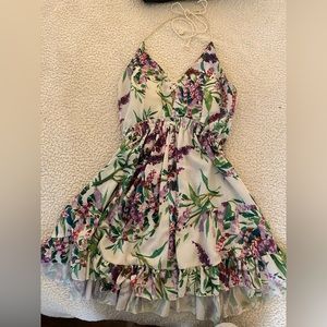 Backless halter dress